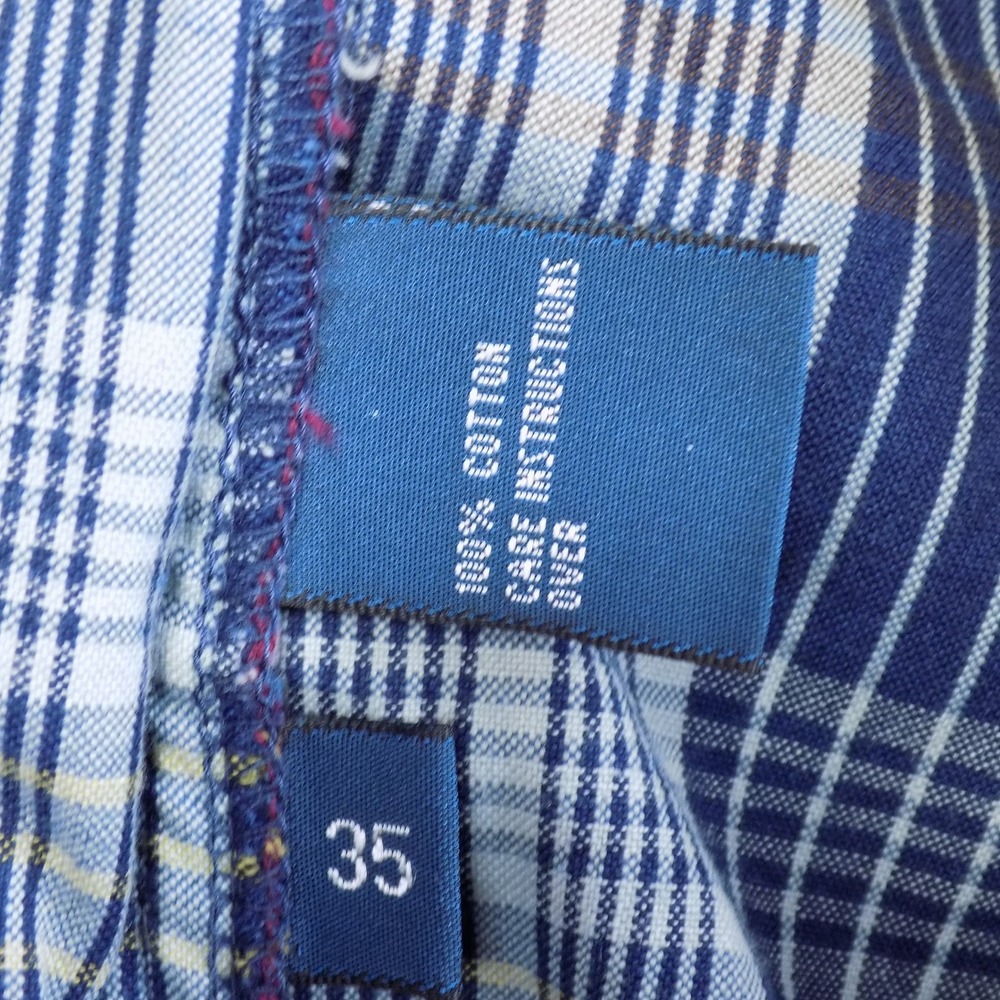 Polo Ralph Lauren Tyler Short‎ Mens 35 Blue Plaid Cotton Casual Madras Shorts - Picture 5 of 7